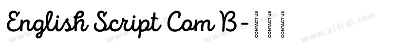 English Script Com B字体转换